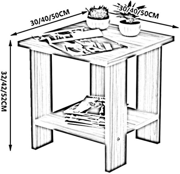 4. Small Coffee Table Side Table, Solid Wood Double Layer Storage Small Apartment Mini Telephone Table for Living Room Bedroom 4. Small Coffee Table Side Table, Solid Wood Double Layer Storage Small Apartment Mini Telephone Table for Living Room Bedroom