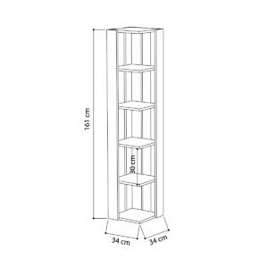 Zento+Modern+Corner+Bookcase+5+Tiers+-+34+x+34+x+161+cm+-+Space-Saving+Design-BF-630 (1) Zento+Modern+Corner+Bookcase+5+Tiers+-+34+x+34+x+161+cm+-+Space-Saving+Design-BF-630 (1)