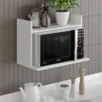 Wall Mounted Microwave Shelf | Kitchen Organizer Rack