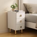 AQIMUELE Narrow Nightstand with 3 Drawers